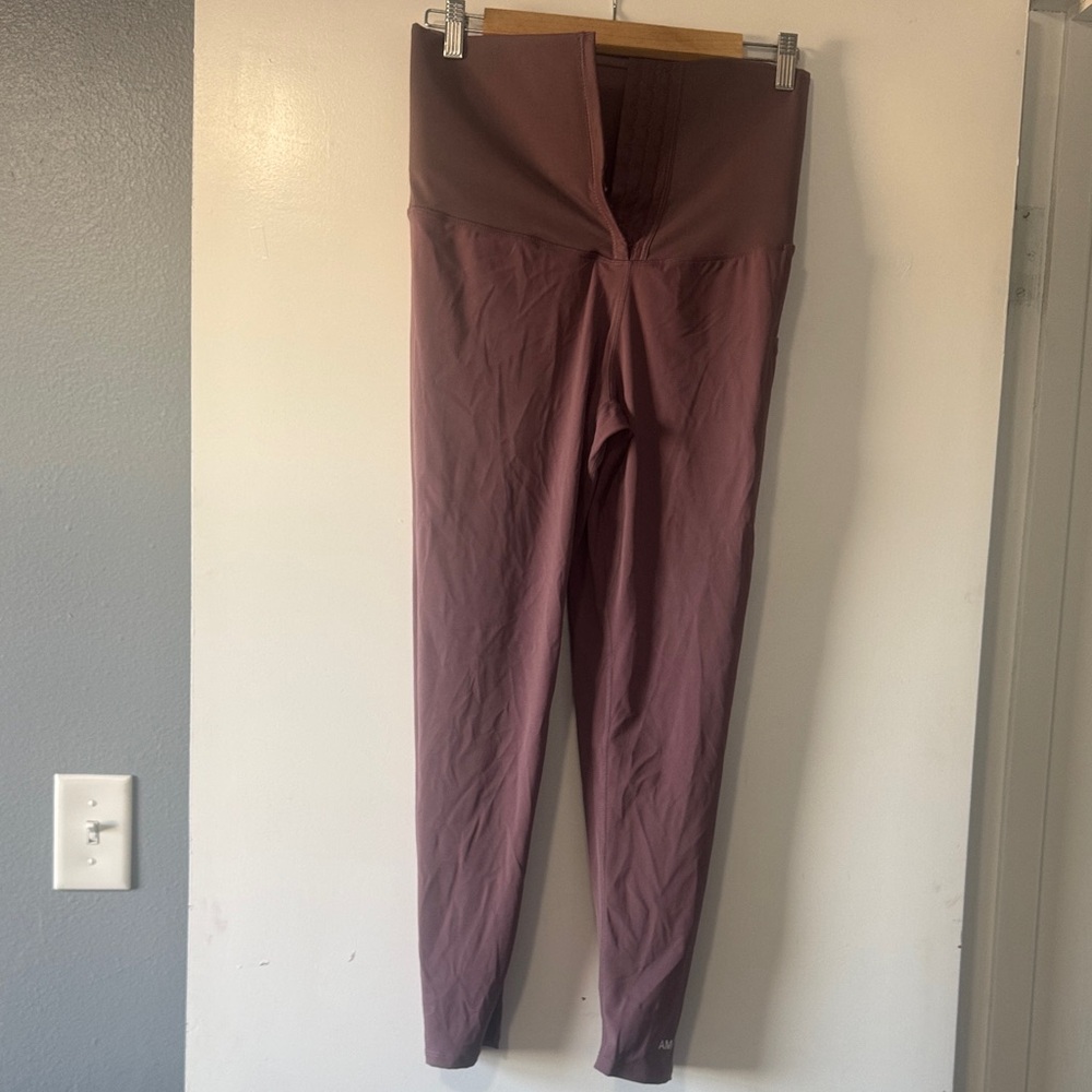Athletic Motion High-Waisted - waist training Mauve pocket Leggings- size large